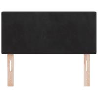 Hoofdbord met LED -striplichten Verstelbaar Zwart 80 cm Fluweel - thumbnail