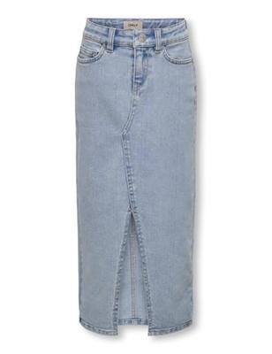 Kids ONLY zomer jeans midi rok meisjes - licht blauw denim - Kogsiri - thumbnail