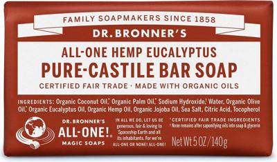 Dr. Bronner's Zeepblok - pure castile - eucalyptus