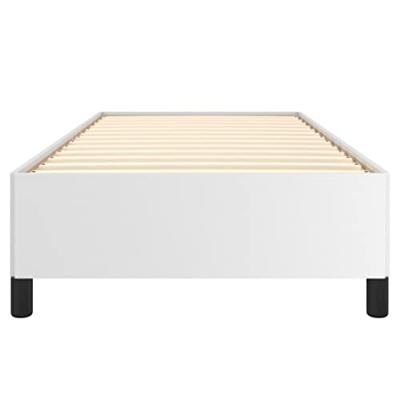 Bedframe kunstleer wit 100x200 cm