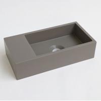 INK Versus Fontein - 36x18x9cm - wasbak rechts - 0 kraangaten - Quartz beton 3404104 - thumbnail