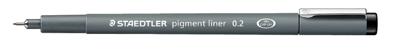 Staedtler pigment liner fineliner, ronde punt, schrijfbreedte 0,1 mm, zwart