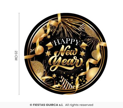 Elegante Nieuwjaar Bordjes 23cm (6st)