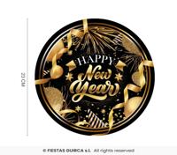Elegante Nieuwjaar Bordjes 23cm (6st) - thumbnail