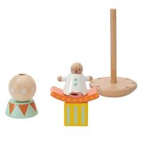 Classic World world houten stapel en balansspel clown, 6dlg. - thumbnail