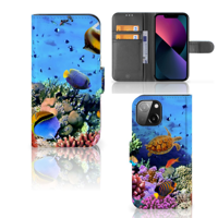 iPhone 13 Mini | Telefoonhoesje | Met pasjeshouder | Vissen - thumbnail