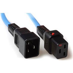 ACT AK5207 Netsnoer C19 IEC Lock | C20 | Blauw | 3 meter