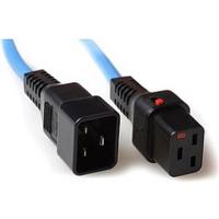 ACT AK5207 Netsnoer C19 IEC Lock | C20 | Blauw | 3 meter - thumbnail