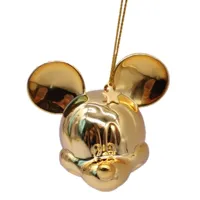 Disney kerstbal mickey gouden hoofd 6cm - thumbnail