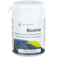 Springfield Biotine (vitamine B8) 8 mg 30 Vegetarische capsules - thumbnail