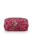 Pip Studio Pip Studio Coco Cosmetic Bag Medium Quilted Daisy Dreams Red 21.5x10x10.5cm - thumbnail