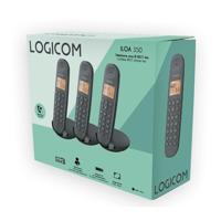 Draadloze vaste telefoon - LOGICOM - DECT ILOA 350 TRIO - Zwart - Zonder antwoordapparaat - thumbnail