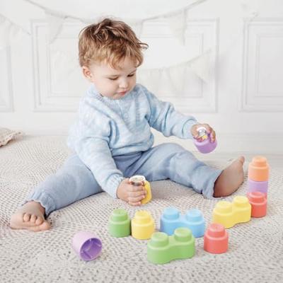 Quercetti momy soft bouwblokken met geluid, 18dlg.