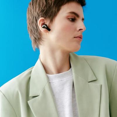 Sudio E3 zwart, draadloze oordopjes met Bluetooth 5.3, hybride ANC, microfoon, AAC-codec, 30 uur speeltijd, draadloos opladen en USB Type-C opladen, IPX4 spatwaterdicht