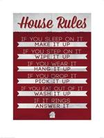 Kunstdruk House Rules 60x80cm - thumbnail