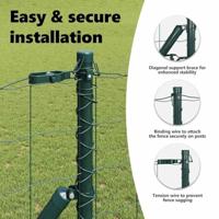 VidaXL Hek met paal groen 1 x 25 m staal - thumbnail