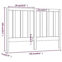 Hoofdbord 126x4x100 cm massief grenenhout - thumbnail