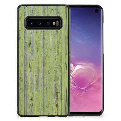 Samsung Galaxy S10 Grip Case Green Wood