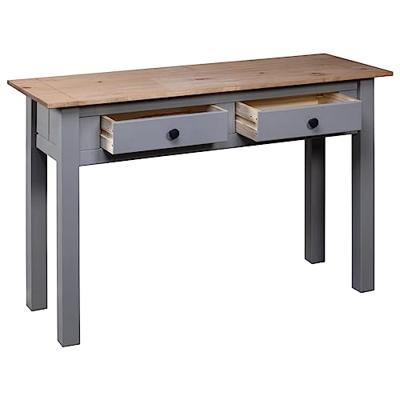 VidaXL Wandtafel panama range 110x40x72 cm massief grenenhout grijs