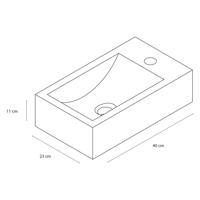 Fonteinset Differnz Patra 40x23x11 cm Bluestone Zwart - thumbnail