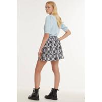 NIKKIE rok Shirley met all over print lichtblauw - thumbnail