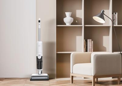 HOOVER HW500 - Draadloze nat- en droogzuiger en dweil - Dubbele rollen - Krachtige 230W-motor