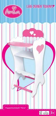 Amia poppenstoel Flora, gemaakt van hout