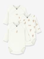 Set van 3 gekruiste body's baby PETIT BATEAU wit - thumbnail