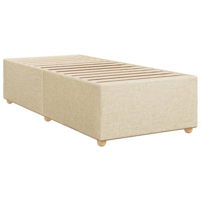 Boxspring met matras stof crèmekleurig 120x200 cm