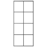 VidaXL Schuifdeur 90x205 cm esg-glas en aluminium zwart - thumbnail