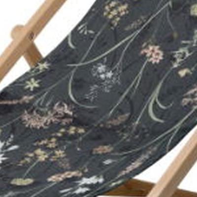 Houten strandstoel ca. 120x55 cm Donna grey canvas Eco plus natural outdoor finishing (6 stuks) Madison - Madison