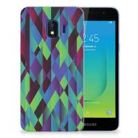 Samsung Galaxy J2 Core TPU Hoesje Abstract Green Blue - thumbnail