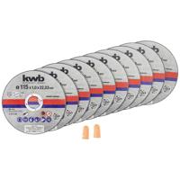 kwb 712021 Doorslijpschijfset 115 mm 10 stuk(s) Metaal - thumbnail