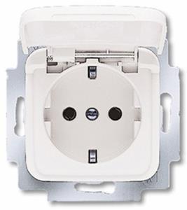 Bush Jaeger Stopcontact RA enkel wit Busch J. m klapdeksel 4691825 Bush Jaeger Stopcontact RA enkel wit Busch J. m klapdeksel 4691825