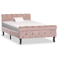 Bedframe fluweel roze 100x200 cm - thumbnail