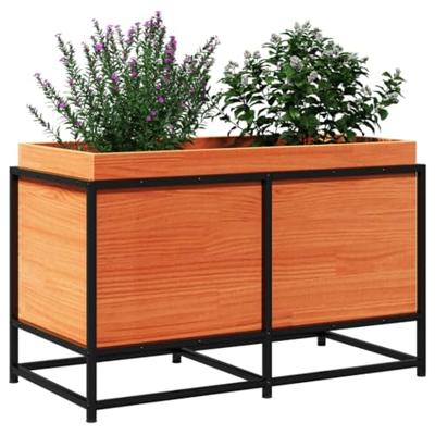 Plantenbak 80x40x50 cm massief grenenhout wasbruin