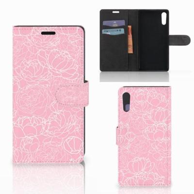 Sony Xperia XZ | Sony Xperia XZs Hoesje White Flowers Sony Xperia XZ | Sony Xperia XZs Hoesje White Flowers