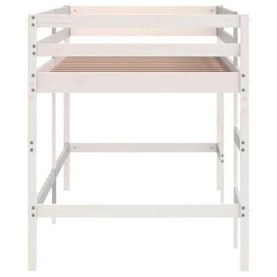 Kinderhoogslaper met ladder 90x190 cm massief grenenhout