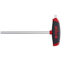 Wiha 6kant-Stiftschlüssel T-Griff 6x150mm Kugelk.+Seit.-abtrieb Inbussleutel Sleutelbreedte (metrisch): 6 mm Koplengte: 17 mm Afmeting, lengte: 150 mm - thumbnail