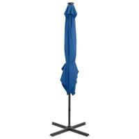 Zweefparasol met paal en LED-verlichting 250 cm azuurblauw - thumbnail