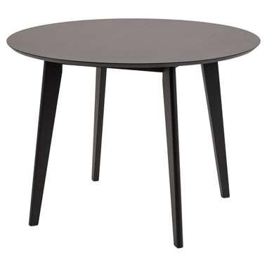 Bendt Ronde Eettafel 'Torkil' 105cm Eikenfineer, kleur Zwart
