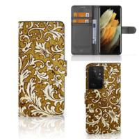 Wallet Case Samsung Galaxy S21 Ultra Barok Goud - thumbnail