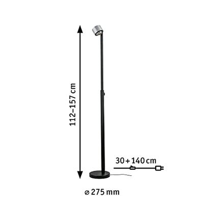 Paulmann Aldan 79717 Staande LED-lamp LED 17 W Aluminium (geborsteld), Zwart Paulmann Aldan 79717 Staande LED-lamp LED 17 W Aluminium (geborsteld), Zwart