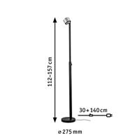Paulmann Aldan 79717 Staande LED-lamp LED 17 W Aluminium (geborsteld), Zwart - thumbnail