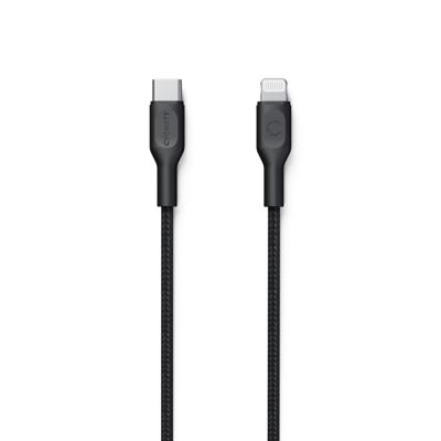Cygnett Lightning-naar-USB-C-kabel, 2,2 m, zwart