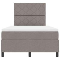 Boxspring bed met matras met hoofdeinde Taupe 120 x 200 cm Stof - thumbnail