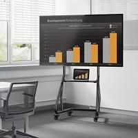 Hama TV Standaard + Wielen in Hoogte Verstelbaar voor Schermen tot 100 Inch Zwart - thumbnail