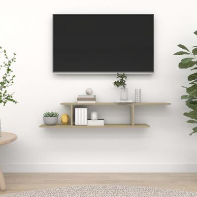 Tv-wandschap 125x18x23 cm bewerkt hout sonoma eikenkleurig Tv-wandschap 125x18x23 cm bewerkt hout sonoma eikenkleurig