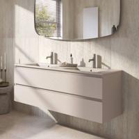 Ben Tendenza badmeubel incl. dubbele keramische wastafel 140x46x52cm zand - thumbnail