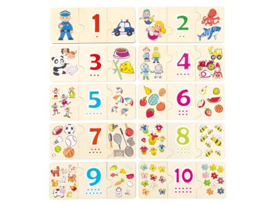 Playtive Houten puzzel (Getallen en rekenen puzzel)